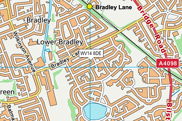 WV14 8DE map - OS VectorMap District (Ordnance Survey) WV14 8DE map - OS VectorMap District (Ordnance Survey)