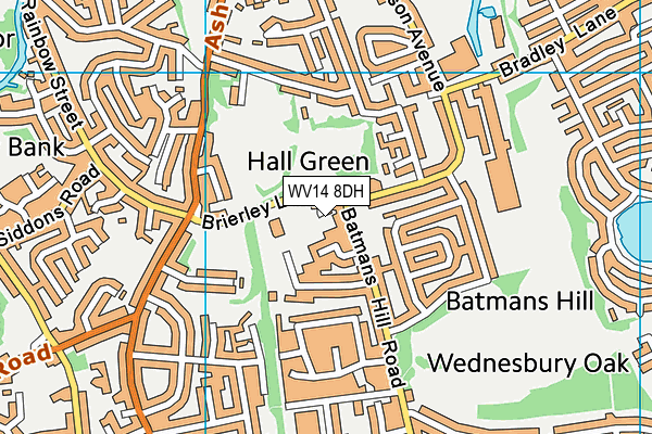 WV14 8DH map - OS VectorMap District (Ordnance Survey) WV14 8DH map - OS VectorMap District (Ordnance Survey)