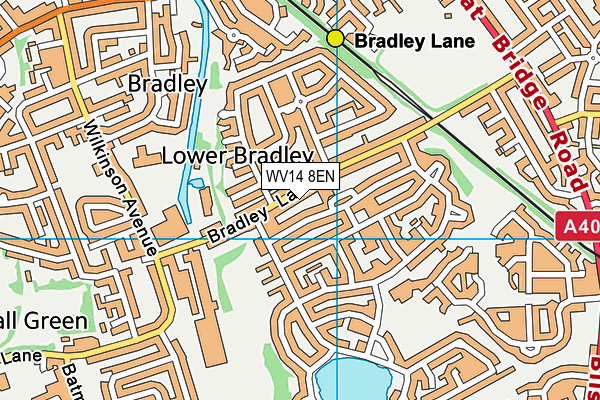 WV14 8EN map - OS VectorMap District (Ordnance Survey) WV14 8EN map - OS VectorMap District (Ordnance Survey)