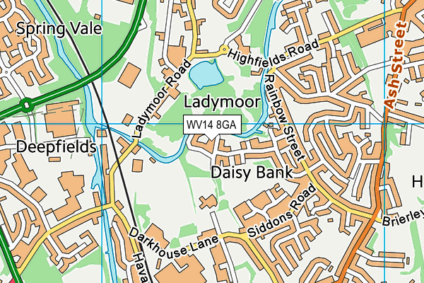 WV14 8GA map - OS VectorMap District (Ordnance Survey) WV14 8GA map - OS VectorMap District (Ordnance Survey)