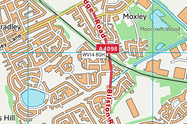 WV14 8GH map - OS VectorMap District (Ordnance Survey) WV14 8GH map - OS VectorMap District (Ordnance Survey)