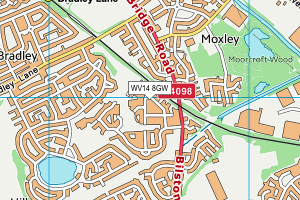 WV14 8GW map - OS VectorMap District (Ordnance Survey) WV14 8GW map - OS VectorMap District (Ordnance Survey)