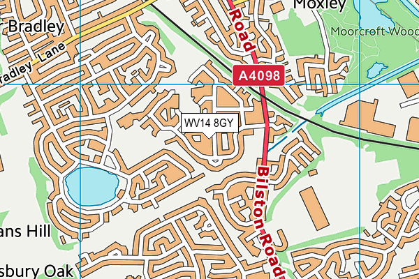 WV14 8GY map - OS VectorMap District (Ordnance Survey) WV14 8GY map - OS VectorMap District (Ordnance Survey)