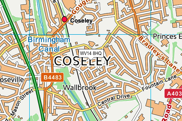 WV14 8HQ map - OS VectorMap District (Ordnance Survey) WV14 8HQ map - OS VectorMap District (Ordnance Survey)