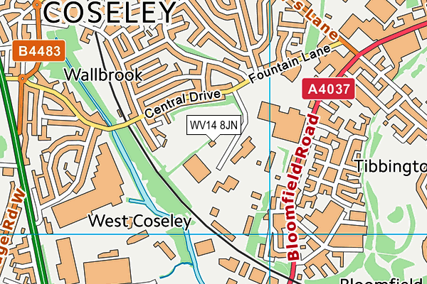 WV14 8JN map - OS VectorMap District (Ordnance Survey) WV14 8JN map - OS VectorMap District (Ordnance Survey)