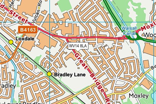 WV14 8LA map - OS VectorMap District (Ordnance Survey) WV14 8LA map - OS VectorMap District (Ordnance Survey)