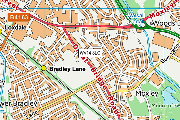 WV14 8LG map - OS VectorMap District (Ordnance Survey) WV14 8LG map - OS VectorMap District (Ordnance Survey)