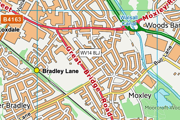 WV14 8LJ map - OS VectorMap District (Ordnance Survey) WV14 8LJ map - OS VectorMap District (Ordnance Survey)