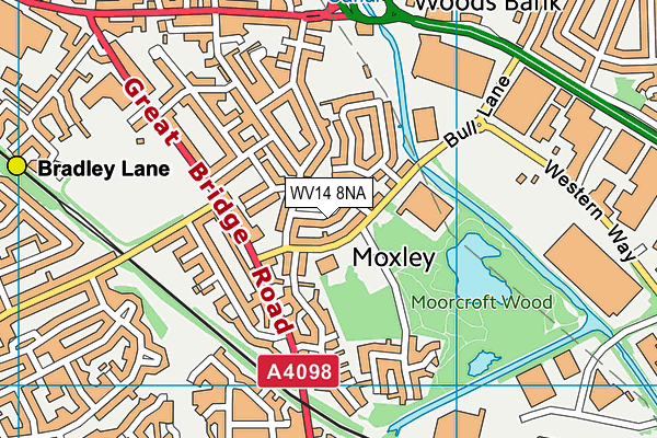 WV14 8NA map - OS VectorMap District (Ordnance Survey)