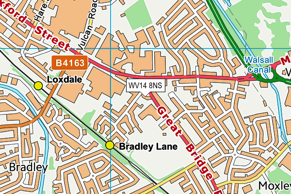 WV14 8NS map - OS VectorMap District (Ordnance Survey) WV14 8NS map - OS VectorMap District (Ordnance Survey)