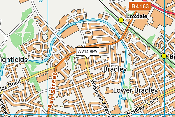 WV14 8PA map - OS VectorMap District (Ordnance Survey) WV14 8PA map - OS VectorMap District (Ordnance Survey)