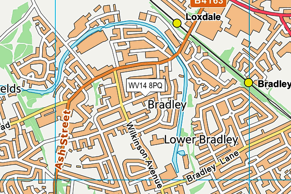 WV14 8PQ map - OS VectorMap District (Ordnance Survey) WV14 8PQ map - OS VectorMap District (Ordnance Survey)