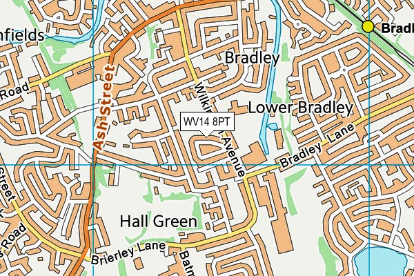 WV14 8PT map - OS VectorMap District (Ordnance Survey) WV14 8PT map - OS VectorMap District (Ordnance Survey)
