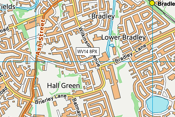 WV14 8PX map - OS VectorMap District (Ordnance Survey) WV14 8PX map - OS VectorMap District (Ordnance Survey)