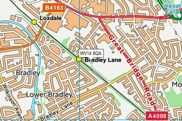 WV14 8QA map - OS VectorMap District (Ordnance Survey) WV14 8QA map - OS VectorMap District (Ordnance Survey)