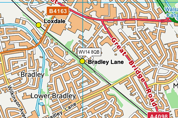 WV14 8QB map - OS VectorMap District (Ordnance Survey) WV14 8QB map - OS VectorMap District (Ordnance Survey)