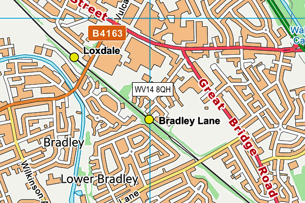 WV14 8QH map - OS VectorMap District (Ordnance Survey) WV14 8QH map - OS VectorMap District (Ordnance Survey)