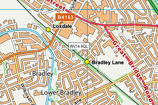 WV14 8QL map - OS VectorMap District (Ordnance Survey) WV14 8QL map - OS VectorMap District (Ordnance Survey)