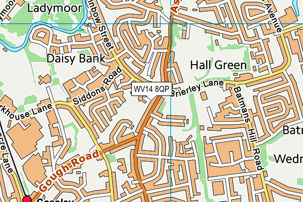 WV14 8QP map - OS VectorMap District (Ordnance Survey) WV14 8QP map - OS VectorMap District (Ordnance Survey)