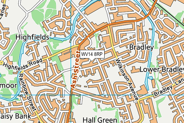 WV14 8RP map - OS VectorMap District (Ordnance Survey) WV14 8RP map - OS VectorMap District (Ordnance Survey)