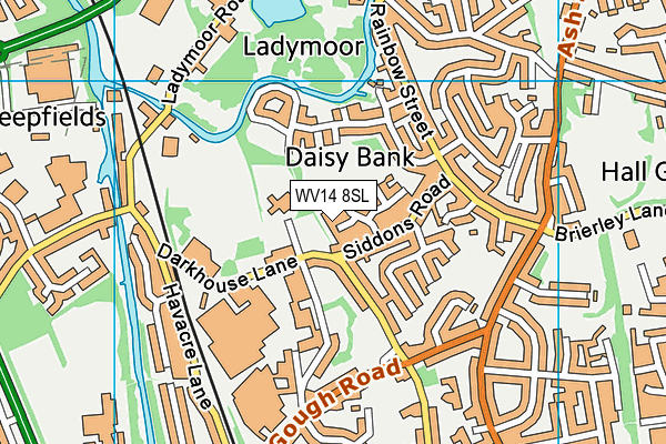 WV14 8SL map - OS VectorMap District (Ordnance Survey) WV14 8SL map - OS VectorMap District (Ordnance Survey)