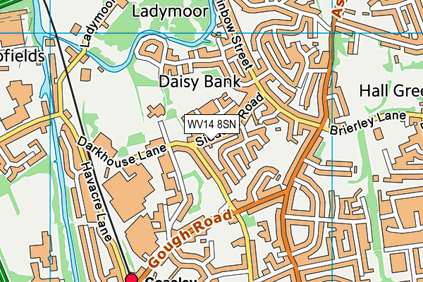 WV14 8SN map - OS VectorMap District (Ordnance Survey) WV14 8SN map - OS VectorMap District (Ordnance Survey)