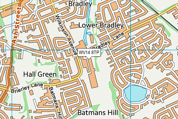 WV14 8TP map - OS VectorMap District (Ordnance Survey) WV14 8TP map - OS VectorMap District (Ordnance Survey)