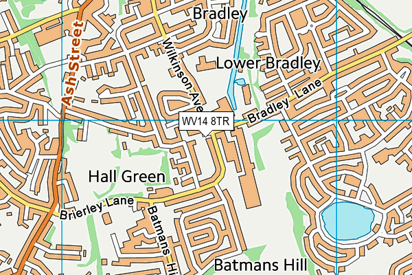 WV14 8TR map - OS VectorMap District (Ordnance Survey) WV14 8TR map - OS VectorMap District (Ordnance Survey)