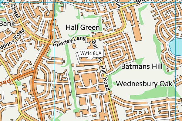 WV14 8UA map - OS VectorMap District (Ordnance Survey) WV14 8UA map - OS VectorMap District (Ordnance Survey)