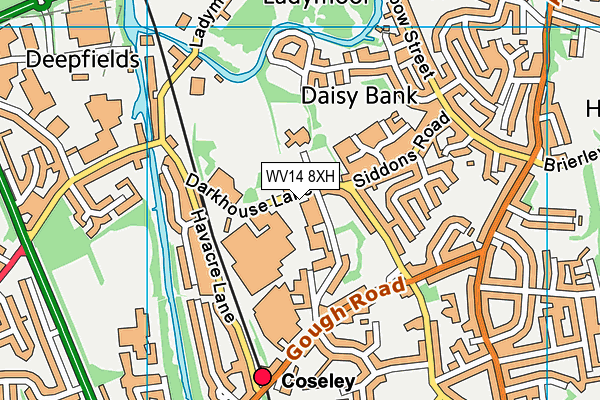 WV14 8XH map - OS VectorMap District (Ordnance Survey) WV14 8XH map - OS VectorMap District (Ordnance Survey)