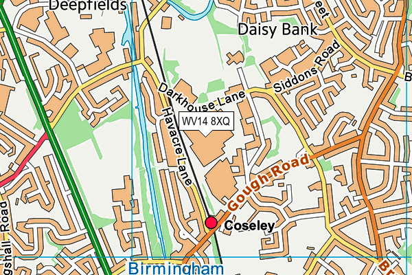 WV14 8XQ map - OS VectorMap District (Ordnance Survey) WV14 8XQ map - OS VectorMap District (Ordnance Survey)