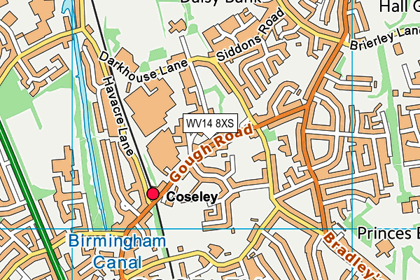 WV14 8XS map - OS VectorMap District (Ordnance Survey) WV14 8XS map - OS VectorMap District (Ordnance Survey)