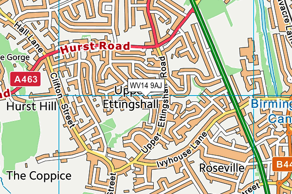 WV14 9AJ map - OS VectorMap District (Ordnance Survey) WV14 9AJ map - OS VectorMap District (Ordnance Survey)