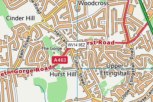 WV14 9EZ map - OS VectorMap District (Ordnance Survey) WV14 9EZ map - OS VectorMap District (Ordnance Survey)