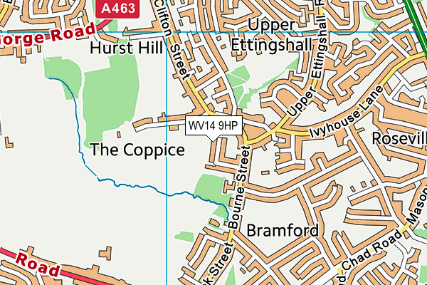 WV14 9HP map - OS VectorMap District (Ordnance Survey) WV14 9HP map - OS VectorMap District (Ordnance Survey)