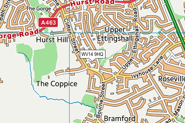 WV14 9HQ map - OS VectorMap District (Ordnance Survey) WV14 9HQ map - OS VectorMap District (Ordnance Survey)
