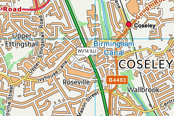 WV14 9JJ map - OS VectorMap District (Ordnance Survey) WV14 9JJ map - OS VectorMap District (Ordnance Survey)