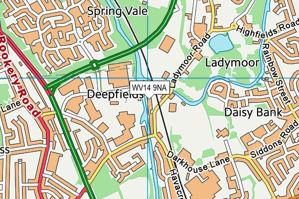 WV14 9NA map - OS VectorMap District (Ordnance Survey) WV14 9NA map - OS VectorMap District (Ordnance Survey)