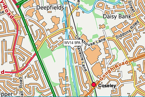 WV14 9PA map - OS VectorMap District (Ordnance Survey) WV14 9PA map - OS VectorMap District (Ordnance Survey)