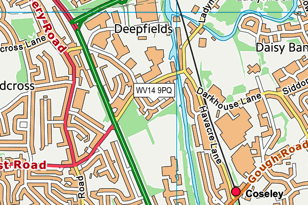 WV14 9PQ map - OS VectorMap District (Ordnance Survey) WV14 9PQ map - OS VectorMap District (Ordnance Survey)