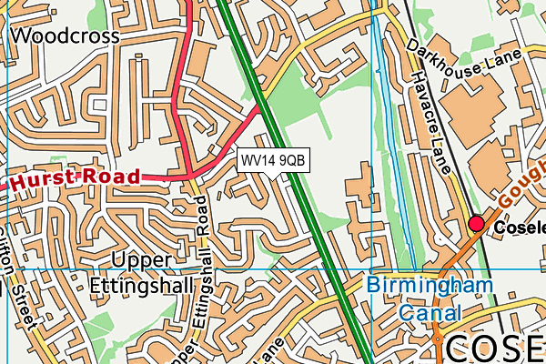 WV14 9QB map - OS VectorMap District (Ordnance Survey) WV14 9QB map - OS VectorMap District (Ordnance Survey)