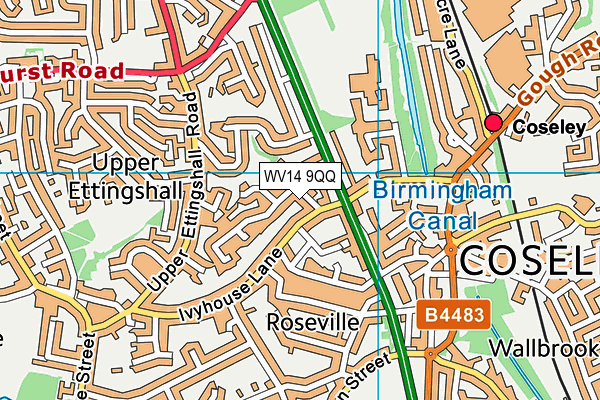 WV14 9QQ map - OS VectorMap District (Ordnance Survey) WV14 9QQ map - OS VectorMap District (Ordnance Survey)