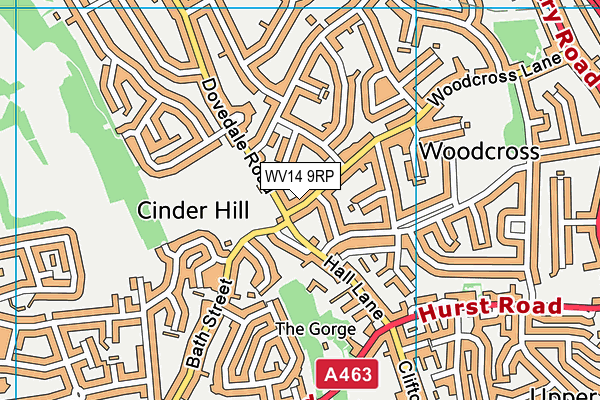 WV14 9RP map - OS VectorMap District (Ordnance Survey) WV14 9RP map - OS VectorMap District (Ordnance Survey)