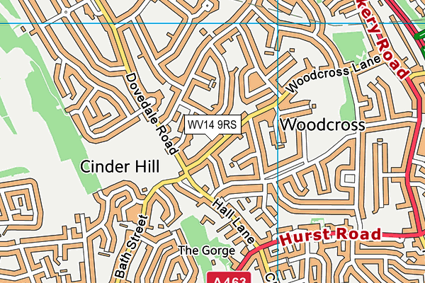 WV14 9RS map - OS VectorMap District (Ordnance Survey) WV14 9RS map - OS VectorMap District (Ordnance Survey)