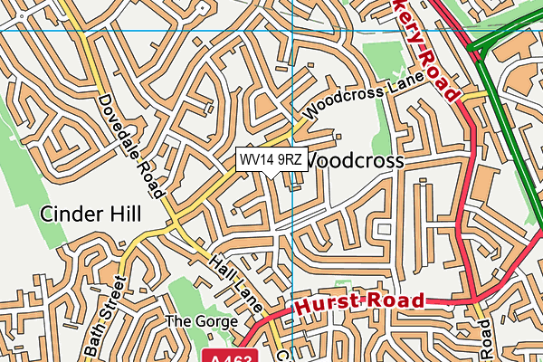 WV14 9RZ map - OS VectorMap District (Ordnance Survey) WV14 9RZ map - OS VectorMap District (Ordnance Survey)