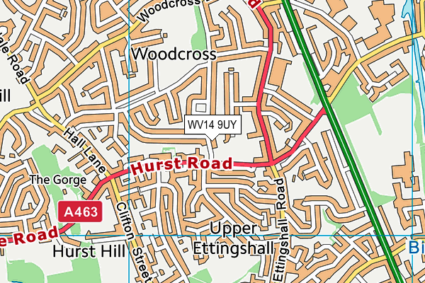 WV14 9UY map - OS VectorMap District (Ordnance Survey) WV14 9UY map - OS VectorMap District (Ordnance Survey)