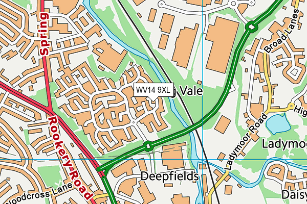 WV14 9XL map - OS VectorMap District (Ordnance Survey) WV14 9XL map - OS VectorMap District (Ordnance Survey)