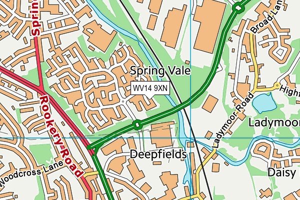 WV14 9XN map - OS VectorMap District (Ordnance Survey) WV14 9XN map - OS VectorMap District (Ordnance Survey)