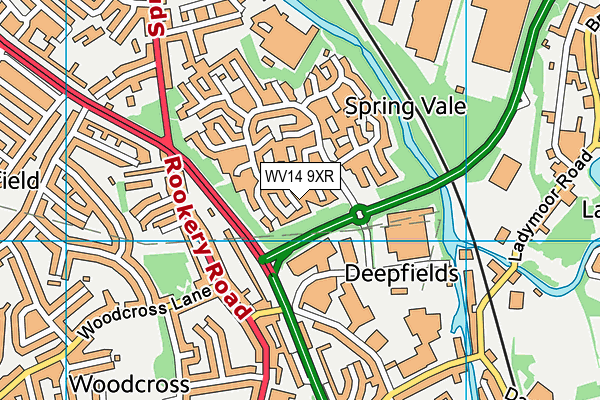 WV14 9XR map - OS VectorMap District (Ordnance Survey) WV14 9XR map - OS VectorMap District (Ordnance Survey)