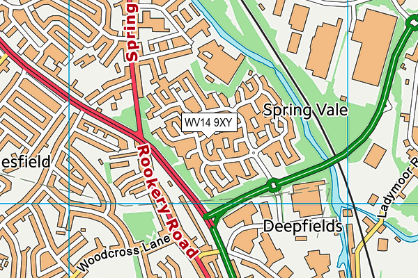 WV14 9XY map - OS VectorMap District (Ordnance Survey) WV14 9XY map - OS VectorMap District (Ordnance Survey)